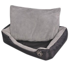 Cama para perros con cojín acolchado Talla XXL Negro