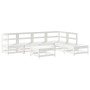 7-piece garden furniture set with solid white wood and cushions by vidaXL, Garden sets - Ref: Foro24-3185963, Price: 535,00 €...
