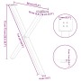 Patas para mesa de comedor en forma de X (2 unidades)