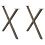 Patas para mesa de comedor en forma de X (2 unidades, acero
