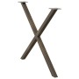 Patas para mesa de comedor en forma de X (2 unidades, acero