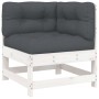 7-piece garden furniture set with solid white wood and cushions by vidaXL, Garden sets - Ref: Foro24-3185963, Price: 535,00 €...