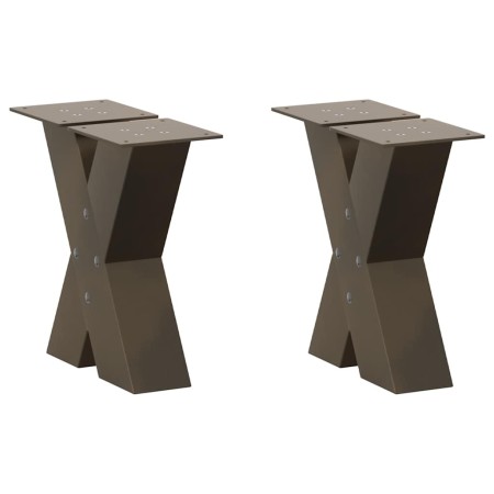Patas para mesa de centro en forma de X (2 unidades, acero