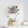 Estante de pared acero inoxidable plateado 50x23,5x48 cm