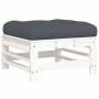 Gartenmöbel-Set 7-teilig und Kissen aus massivem Holz weiß von vidaXL, Gartensets - Ref: Foro24-3185977, Preis: 685,19 €, Rab...