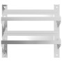 Estante de pared acero inoxidable plateado 50x23,5x48 cm