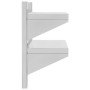 Estante de pared acero inoxidable plateado 50x23,5x48 cm