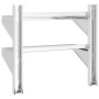 Estante de pared acero inoxidable plateado 50x23,5x48 cm