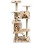 Rascador para gatos poste rascador de sisal 125cm huellas beige