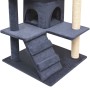 Rascador para gatos poste rascador de sisal 125 cm azul oscuro