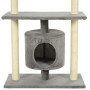 Rascador para gatos con postes rascadores de sisal 95 cm gris