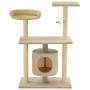 Rascador para gatos con postes rascadores de sisal 95 cm beige