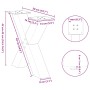 Patas para mesa de centro en forma de X (2 unidades)