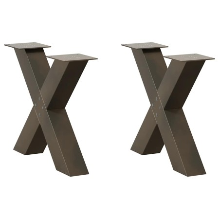 Patas para mesa de centro en forma de X (2 unidades), acero