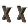 Patas para mesa de centro en forma de X (2 unidades), acero