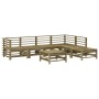Gartenmöbel-Set 7-teilig und Kissen aus imprägnierter Kiefer\n von vidaXL, Gartensets - Ref: Foro24-3185982, Preis: 625,42 €,...