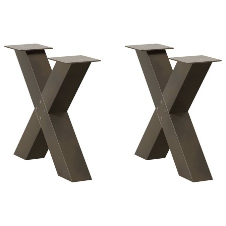 Patas para mesa de centro en forma de X (2 unidades), acero