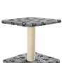 Rascador para gatos con poste de sisal 55 cm huellas beige