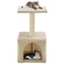 Rascador para gatos con poste de sisal 55 cm beige