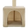 Rascador para gatos con poste de sisal 55 cm beige
