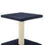 Rascador para gatos con poste de sisal 55 cm azul oscuro