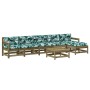 7-teiliges Gartenmöbel-Set mit Kissen aus imprägniertem Kiefernholz von vidaXL, Gartensets - Ref: Foro24-3185975, Preis: 549,...