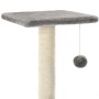 Rascador para gatos con poste rascador de sisal 65 cm gris