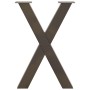Patas para mesa de comedor en forma de X (2 unidades, acero
