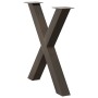 Patas para mesa de comedor en forma de X (2 unidades, acero