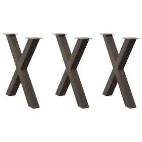 Patas para mesa de comedor en forma de X (3 unidades, acero