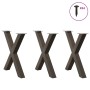 Patas para mesa de comedor en forma de X (3 unidades, acero