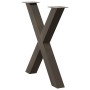 Patas para mesa de comedor en forma de X (3 unidades, acero