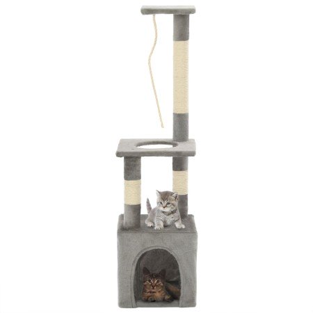Rascador para gatos con postes rascadores de sisal 109 cm gris en Mobiliario para gatos | Comprar online en Foro24
