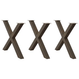 Patas para mesa de comedor en forma de X (3 unidades, acero