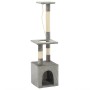 Rascador para gatos con postes rascadores de sisal 109 cm gris