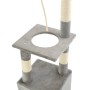 Rascador para gatos con postes rascadores de sisal 109 cm gris