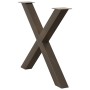 Patas para mesa de comedor en forma de X (3 unidades, acero