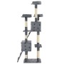 Rascador para gatos poste rascador de sisal 170 cm huellas gris