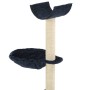 Rascador para gatos con poste de sisal 105 cm azul