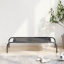 Cama de perro elevada negra textilene S