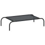 Cama de perro elevada negra textilene S