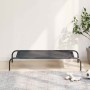 Cama de perro elevada negra textilene L