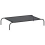 Cama de perro elevada negra textilene L