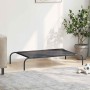 Cama de perro elevada negra textilene L