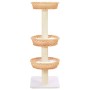 Rascador para gatos con poste de sisal madera natural de sauce
