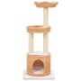 Rascador para gatos con poste de sisal madera natural de sauce