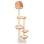 Rascador para gatos con poste de sisal madera natural de sauce