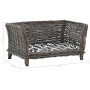 Cesta para perros con cojín sauce natural gris 50x33x30 cm