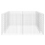 Arriate de acero de gaviones plateado 180x90x100 cm