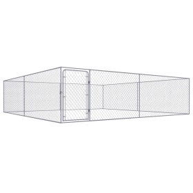 Perrera de exterior de acero galvanizado 4x4x1 m